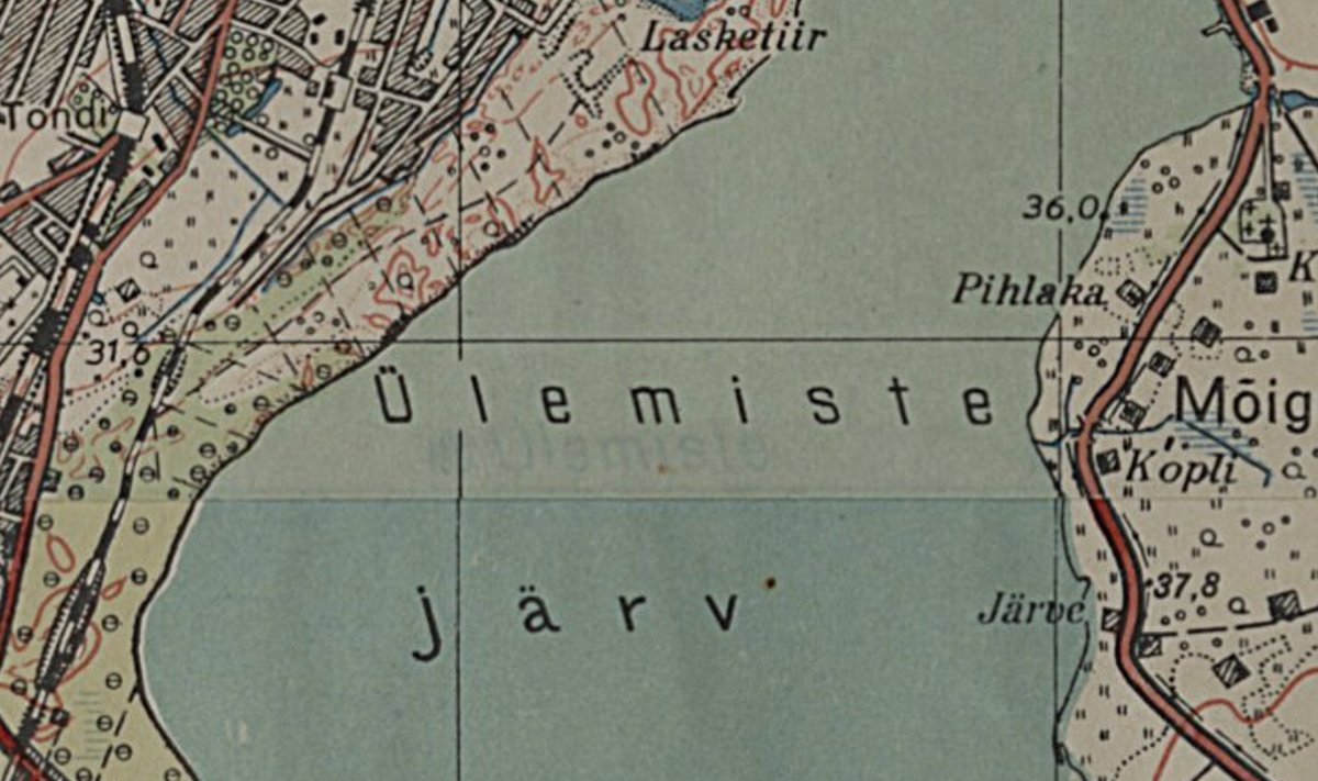 Ülemiste ümbruse kaart 1936. aastast.