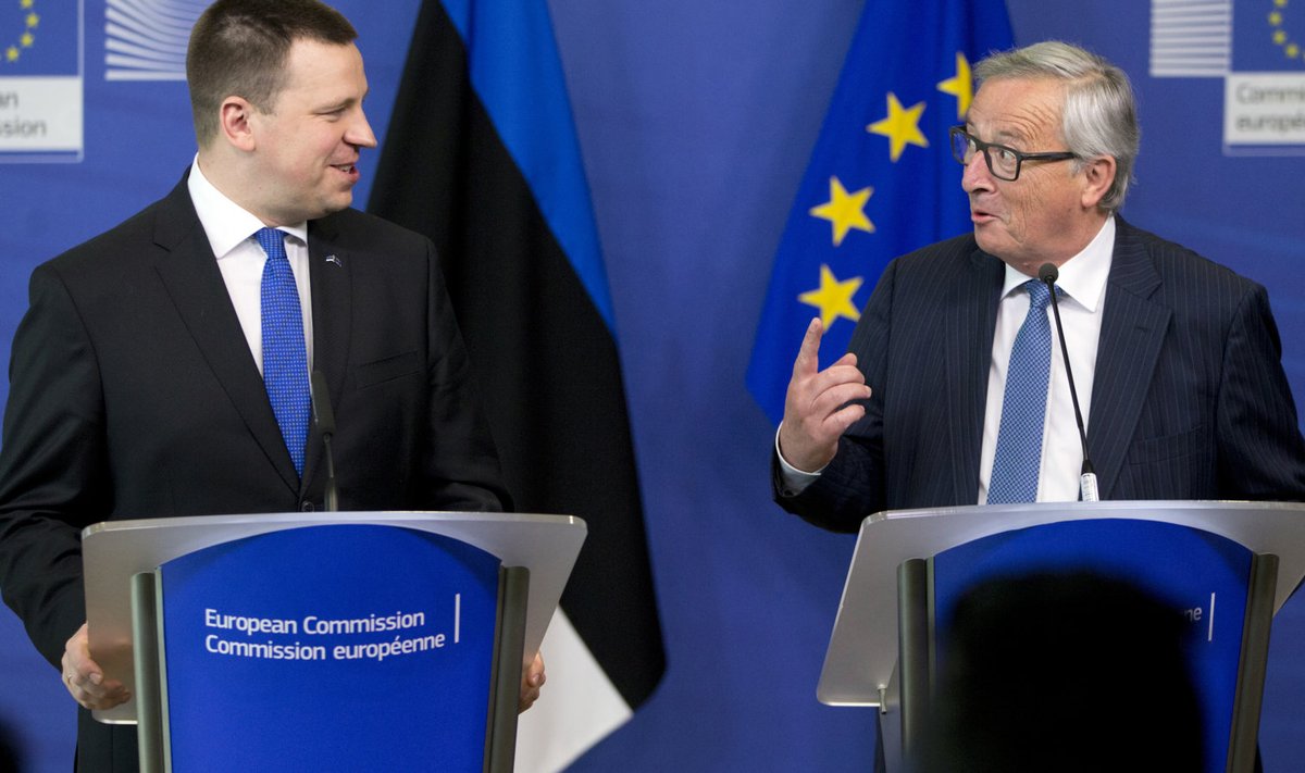 Eesti peaminister Jüri Ratas ja Euroopa Komisjoni president Jean-Claude Juncker