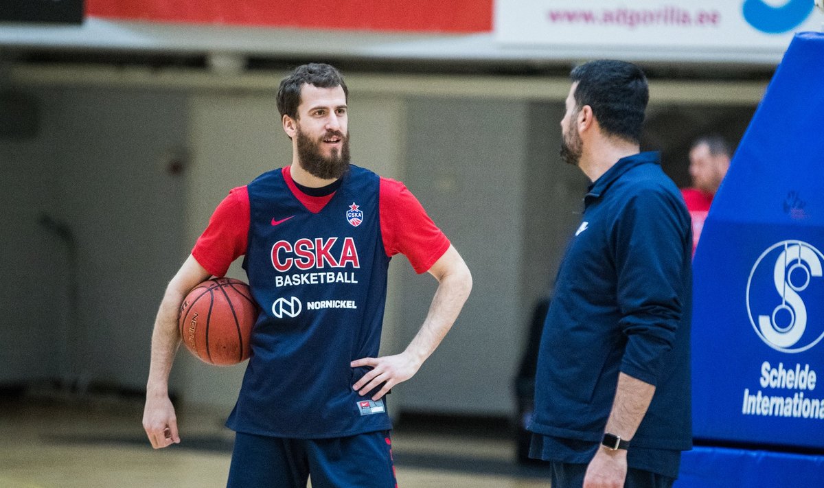 Moskva CSKA korvpalliklubi treening