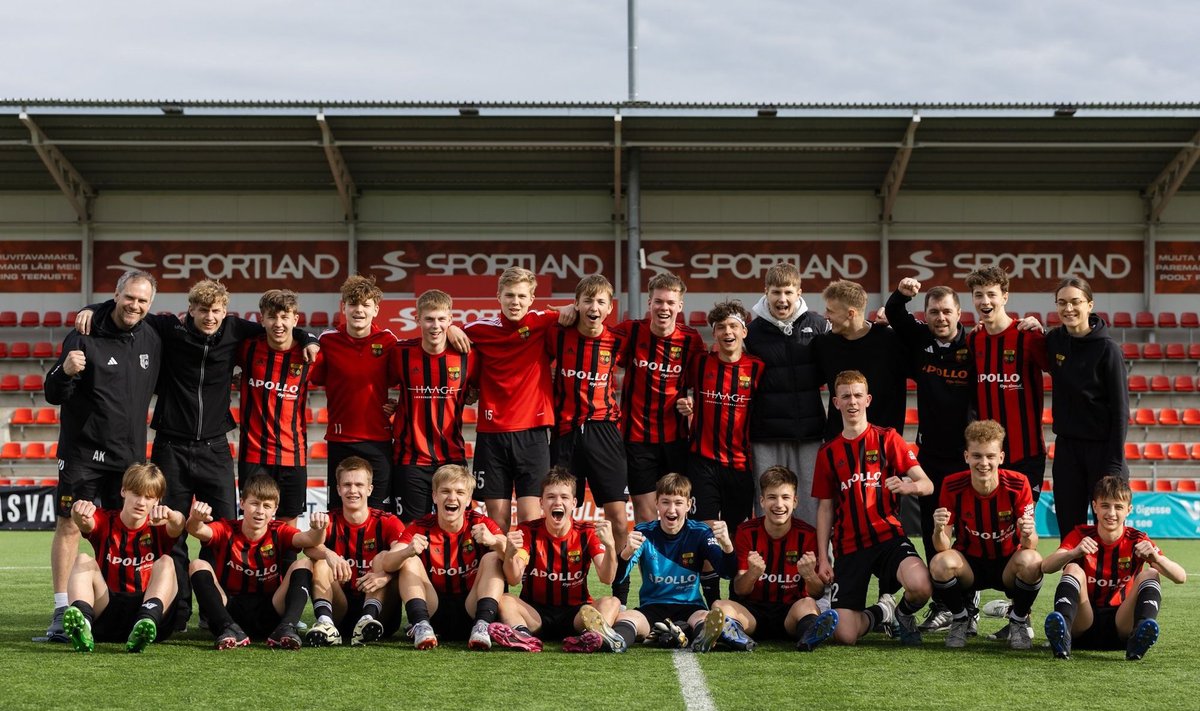 FC Nõmme Unitedi U16 meeskond tegi noorte Balti liigas ajalugu. 