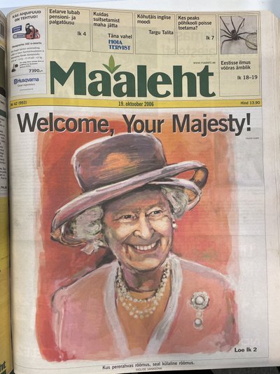 Elizabeth II külaskäigu kajastus Maalehes.