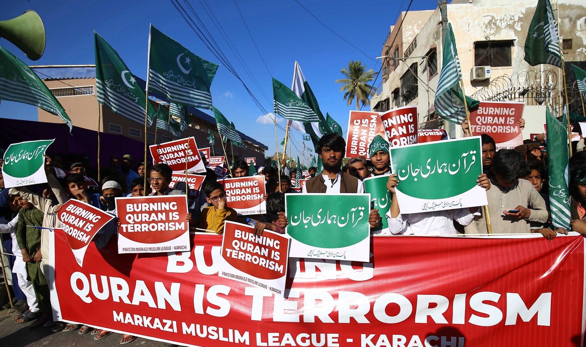Koraanide põletamise vastane meeleavaldus Pakistanis