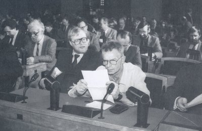 Ülemnõukogu 2.4.1990: Mart Laar, Tiit Käbin