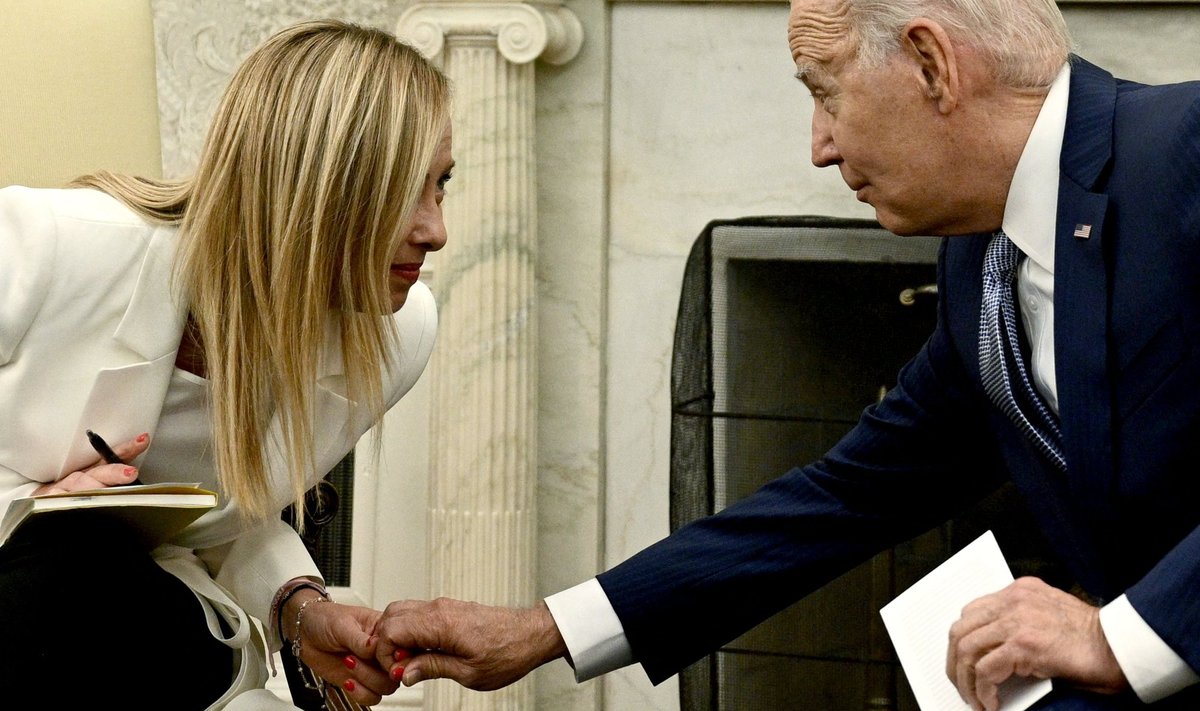„Meist on saanud sõbrad,“ ütles Joe Biden enda ja Giorgia Meloni kohta.