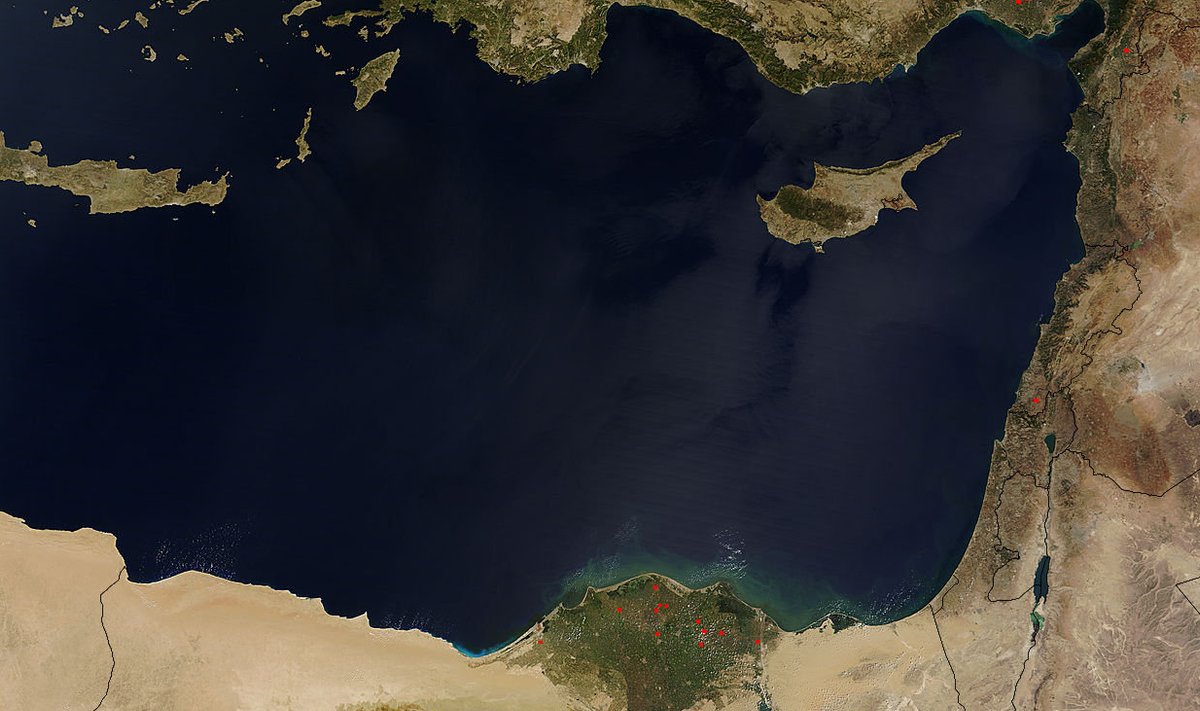 Teravate konfliktide allikaks olev Vahemere idaosa.