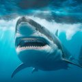 На берегу моря обнаружили разорванную пополам акулу-людоеда длиной три метра
