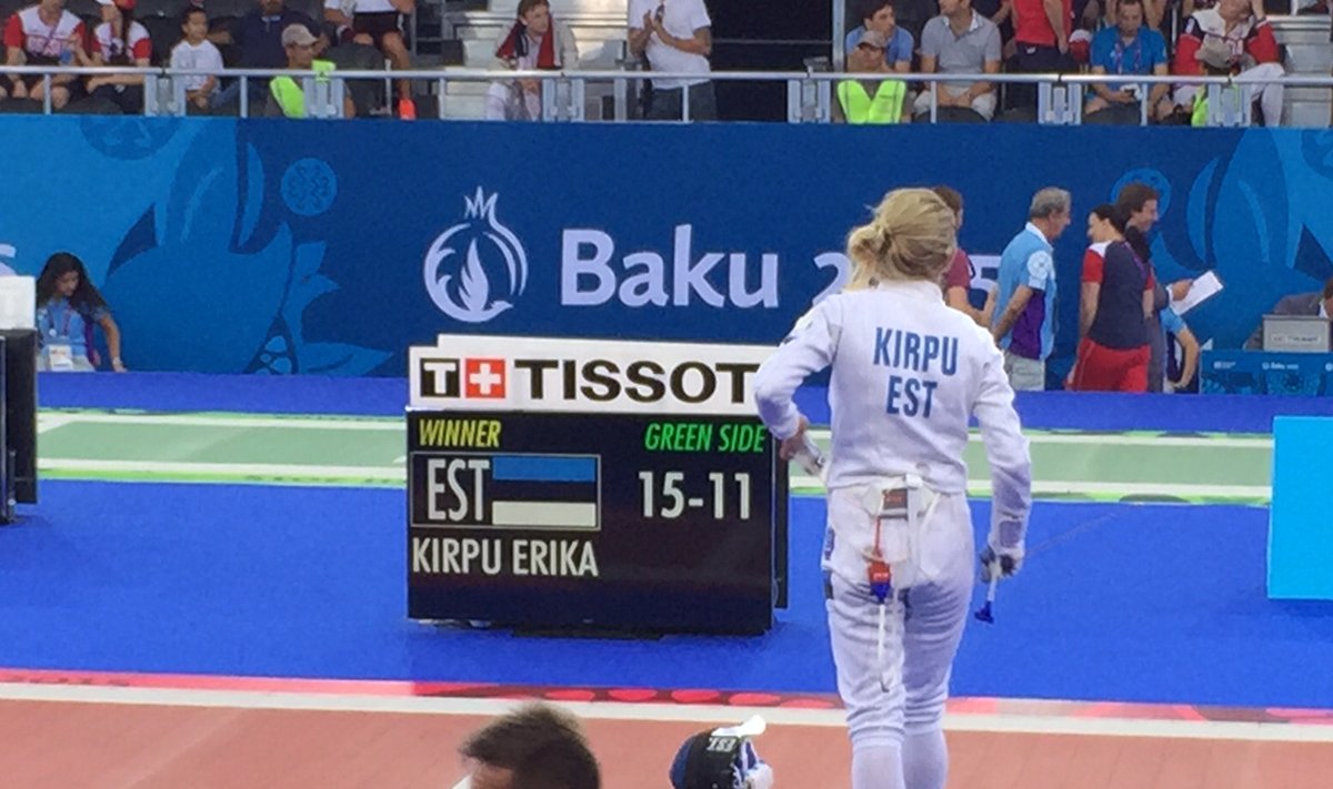 Erika Kirpu Euroopa mängudel Bakuus.
