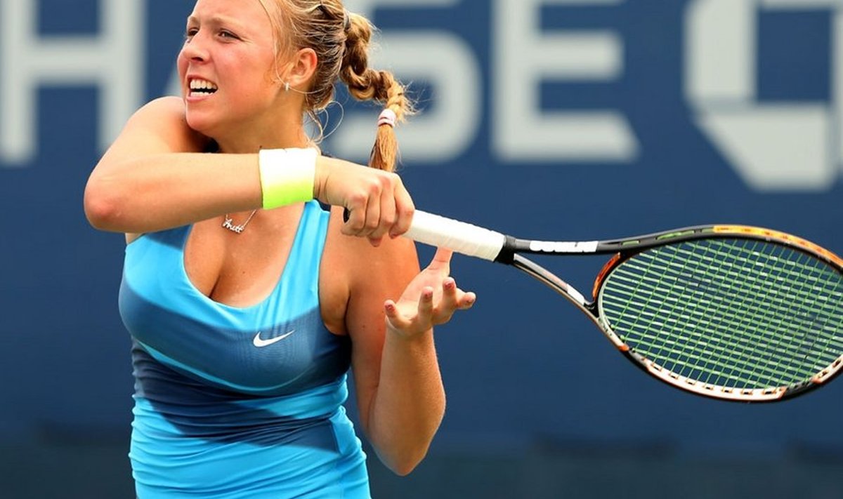 Anett Kontaveit pidi septembris US Openi noorteturniiri finaalis tunnistama ameeriklanna Samantha Crawfordi paremust. Foto: AFP/Scanpicx