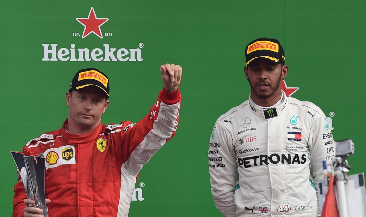 Kimi Räikkönen ja Lewis Hamilton