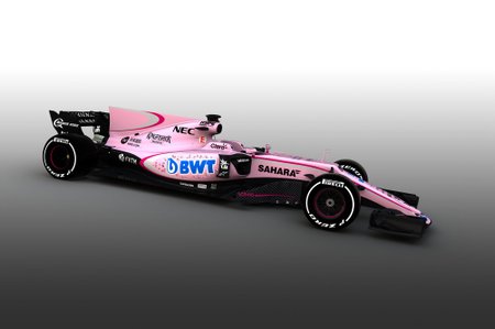 ROOSA PANTER: Force India, mullune neljas tiim, sai peasponsoriks veetehnoloogiafirma BWT ning autodki tuli üle värvida.