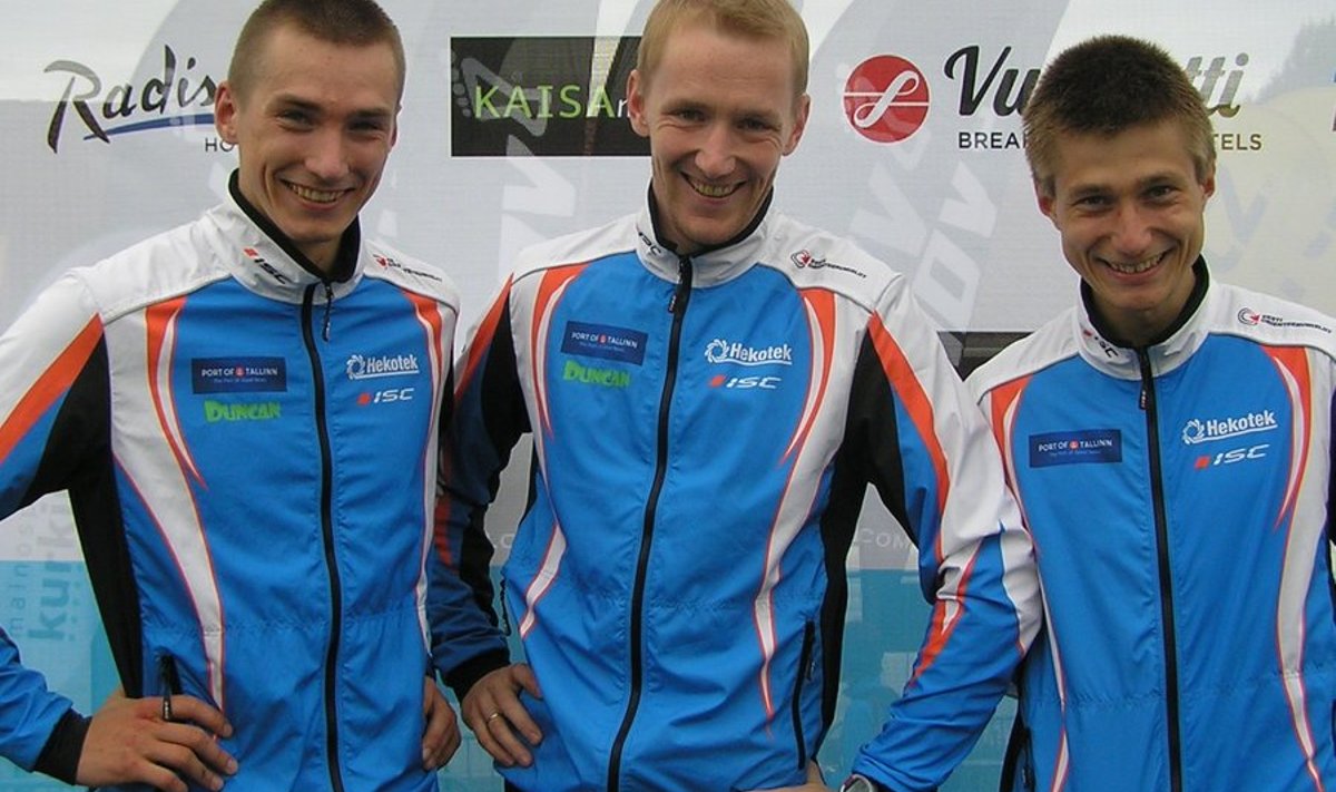 Eesti orienteerumismeeskond: Lauri Sild, Olle Kärner, Timo Sild.