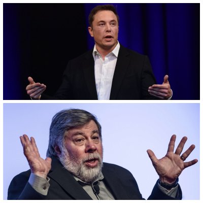 Kollaaž: üleval Musk, all Wozniak (mõlemad fotod: AFP)