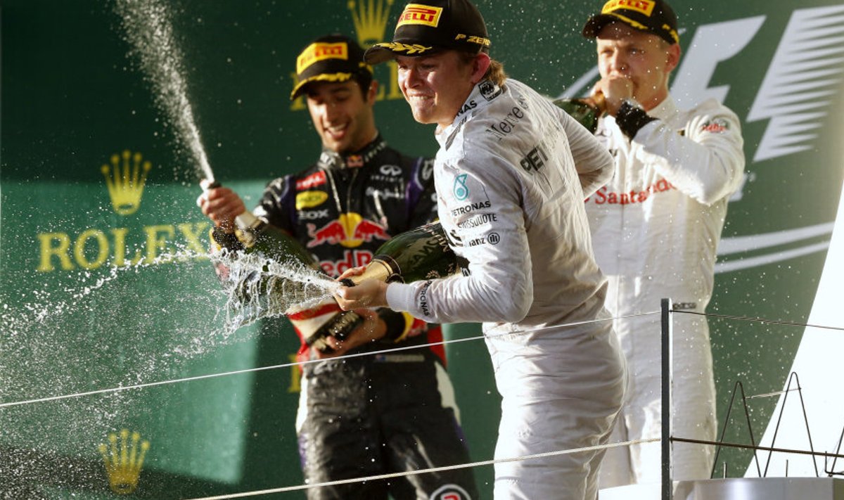 Esikolmik Rosberg, Ricciardo ja Magnussen