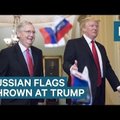 VIDEO | Meeleavaldaja loopis Trumpi Venemaa lippudega