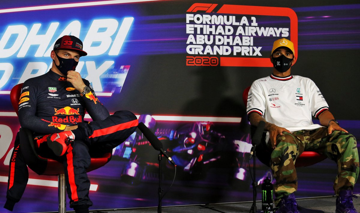 Max Verstappen ja Lewis Hamilton
