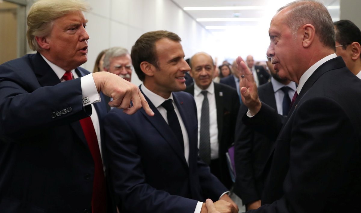 Kolm tülitekitajat – Donald Trump, Emmanuel Macron ja Recep Tayyip Erdoğan – mullu NATO kohtumisel