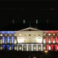 ФОТО: Дом Стенбока подсвечен триколором в знак солидарности с Францией