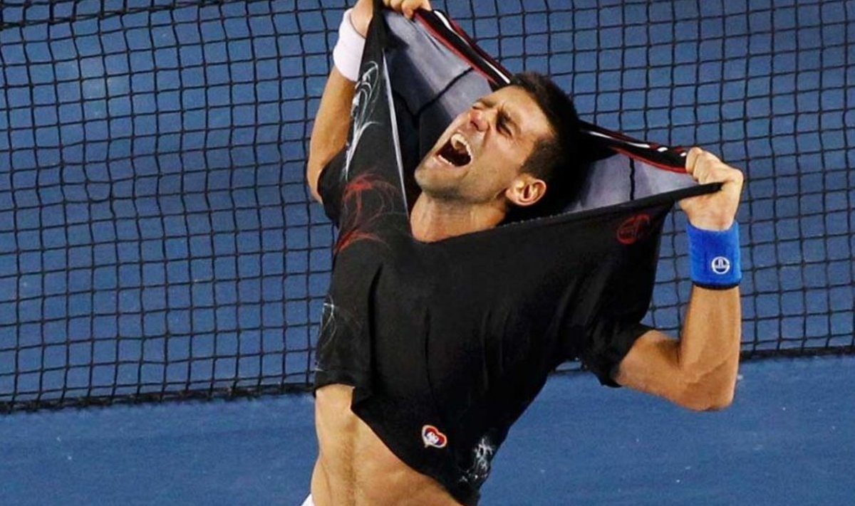 Võidurõõm. Novak Djokovic kaotas möödunud aastal ühe slämmimängu: Roger Federerile Wimbledonis. Tänavu peetakse samal väljakul ka olümpiaturniir. 