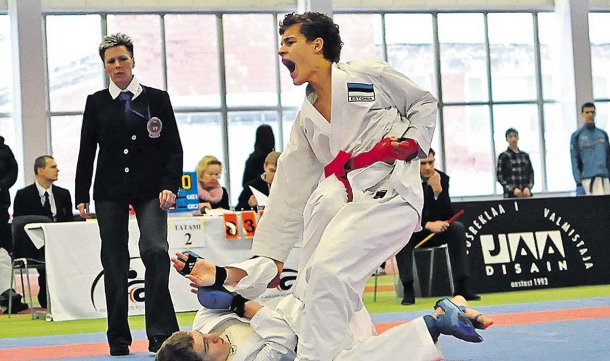Marko Pähklamägi unistab tiitlivõistluste medalist – see innustab teda karatega tõsisemalt tegelema. (erakogu)