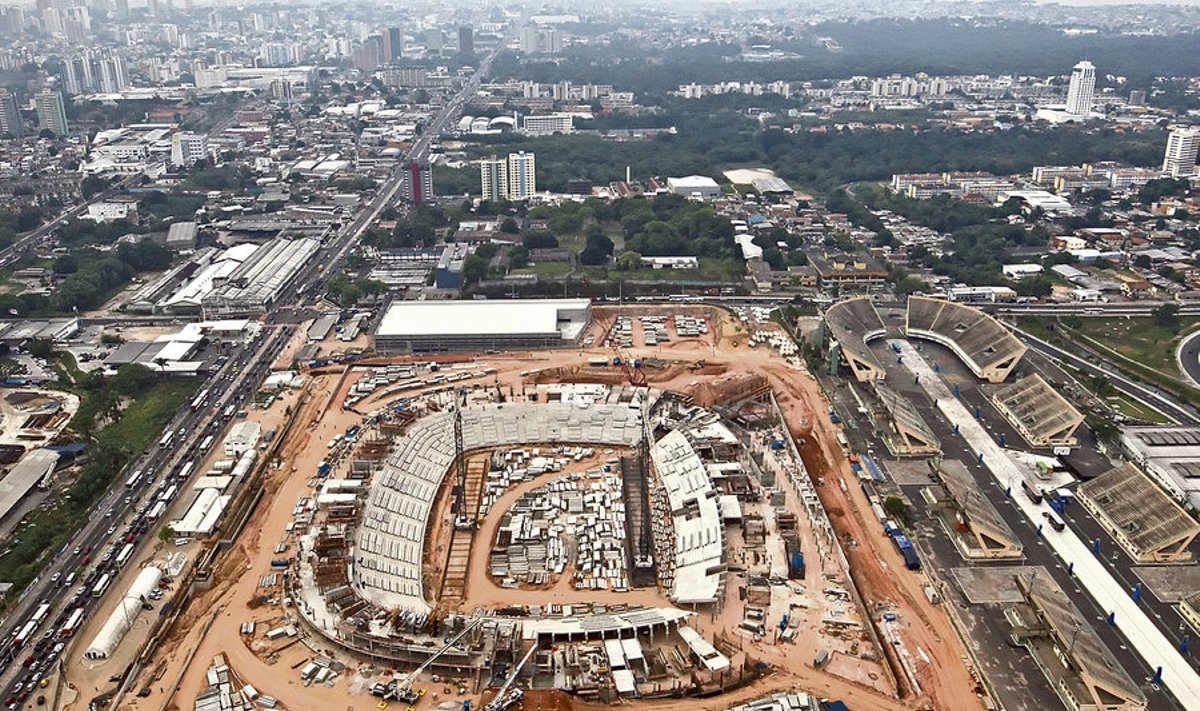 Kas Manause Amazônia staadion saab tõesti detsembriks valmis? Plaanide kohaselt peaks staadion mahutama 42 300 inimest.