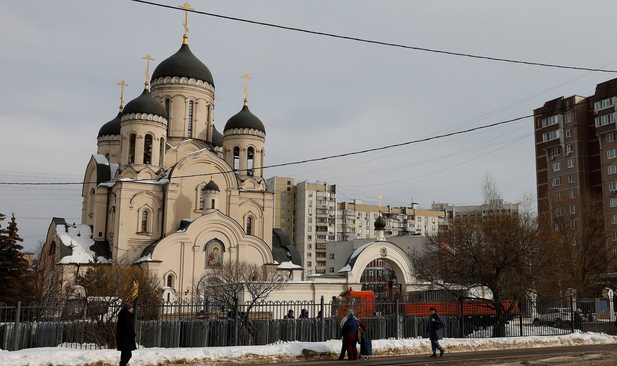 Kirik Moskvas, kus toimub Aleksei Navalnõi ärasaatmine.