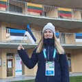 Знаменосцем эстонской делегации на открытии Юношеских Олимпийских игр в Лозанне стала Лийсбет Лиив