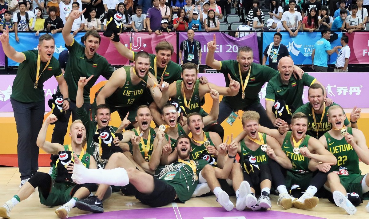 Universiaadi võitnud Leedu korvpallikoondis