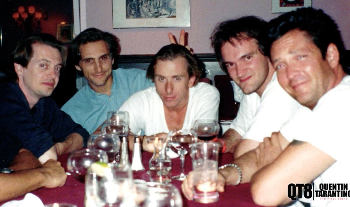 TARANTINO JA TEMA NÄITLEJAD: (Vasakult) Steve Buscemi, Lawrence Bender, Tim Roth, Quentin Tarantino ja Michael Madsen.
