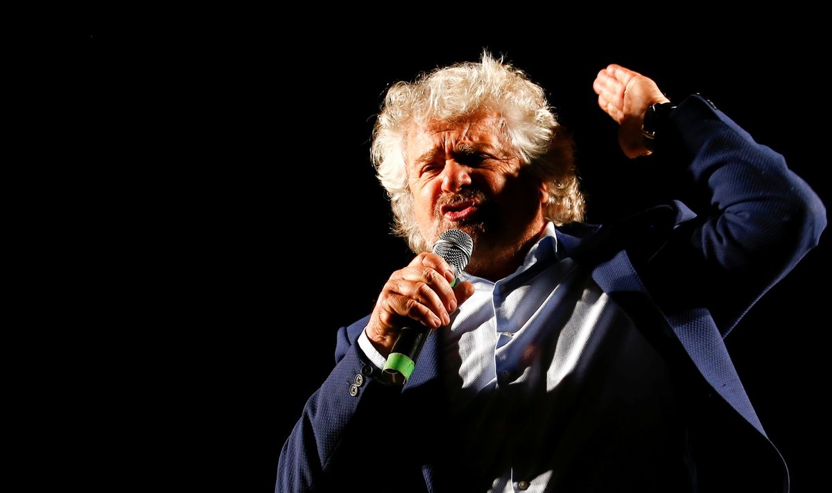 Viie Tähe Liikumise asutaja koomik Beppe Grillo teab, kuidas oma häält nii laval kui ka internetis kuuldavaks teha.