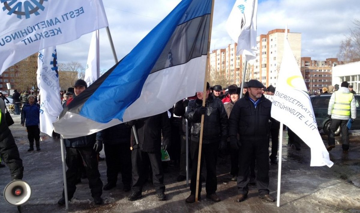Narva elektrijaamade ametiühingute meeleavaldus