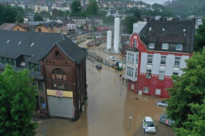 Üleujutatud Hageni linn Saksamaal