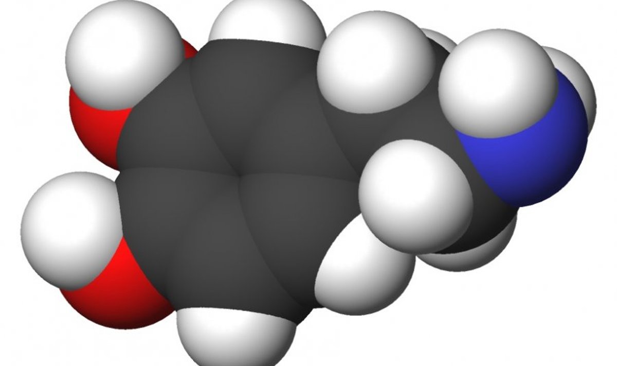 Dopamiini molekul