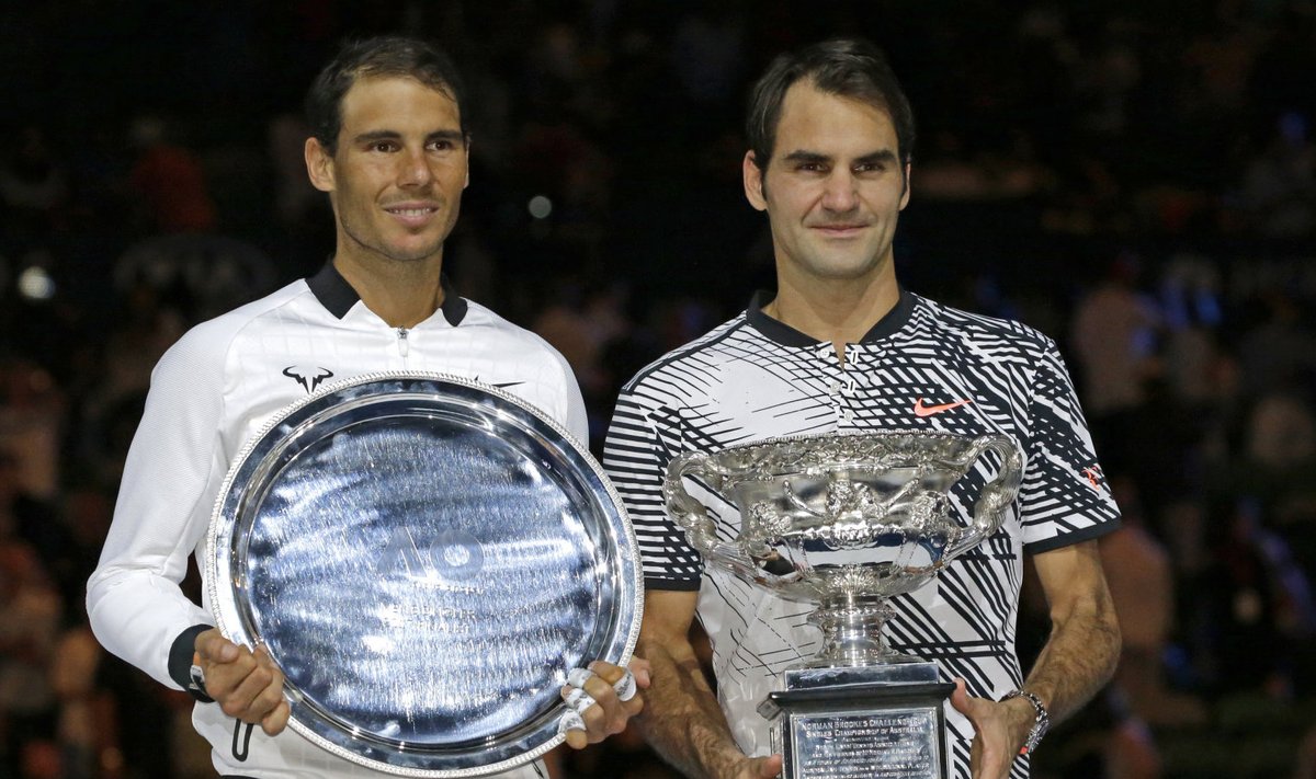 Rafael Nadal ja Roger Federer Australian Openil.