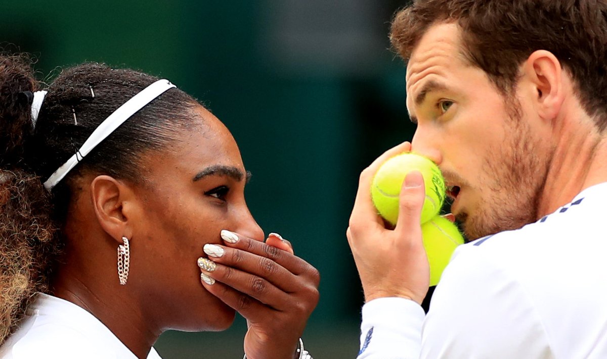 Serena Williams ja Andy Murray salaplaani pidamas.