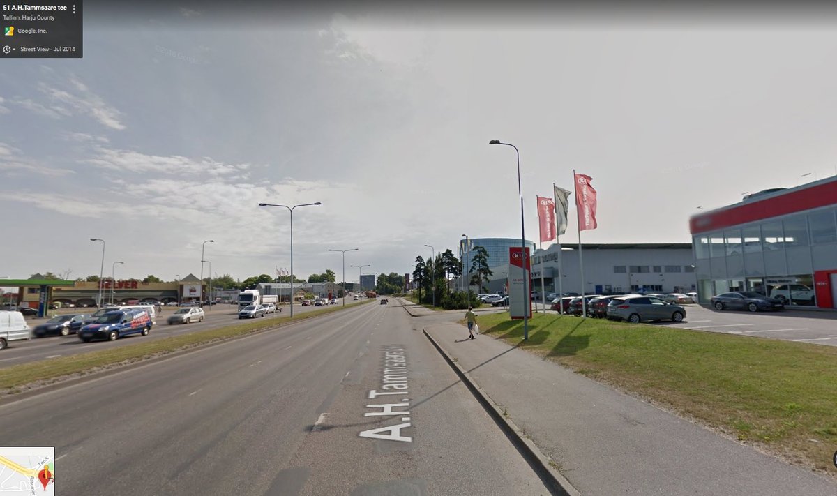 Tallinn, Tammsaare tee 51 juures (Google Street View ekraanitõmmis)