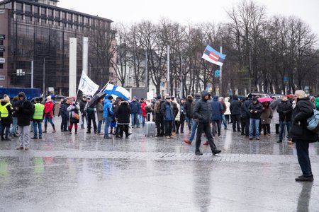 Suveräänsusliikumise Tark ja Terve Eesti meeleavaldus ÜRO rändeleppe vastu