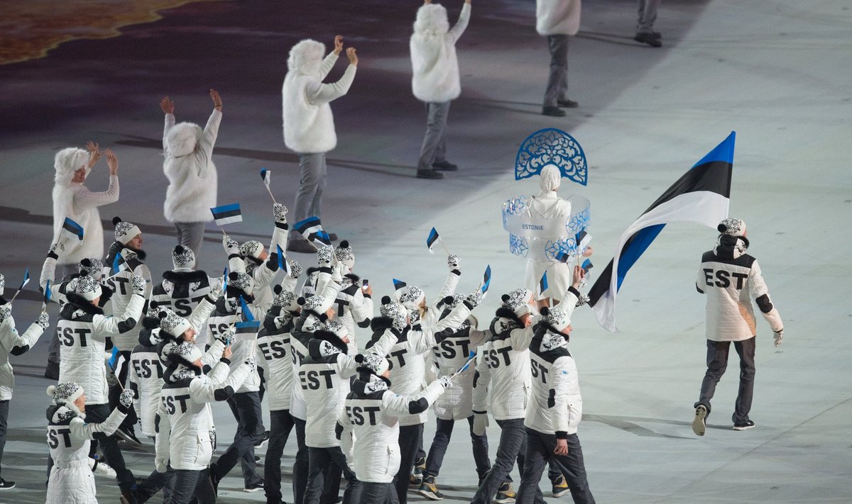 Eesti sportlased Sotši olümpiamängude avamisel