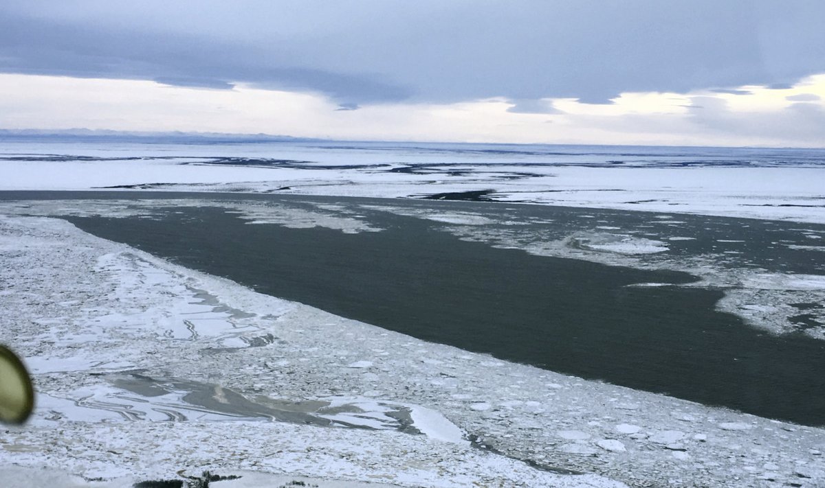 Alaska jõed on üles sulamas ning neil liiklemine muutub ohtlikuks