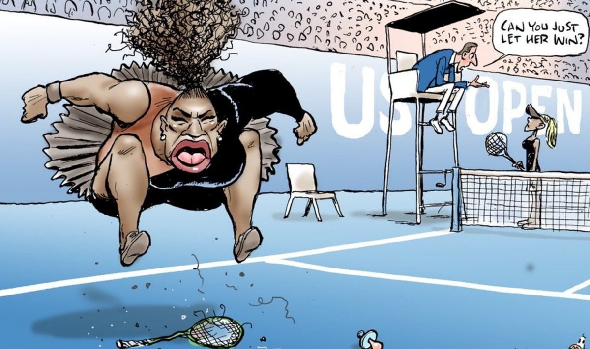 Serena Williamsi karikatuur