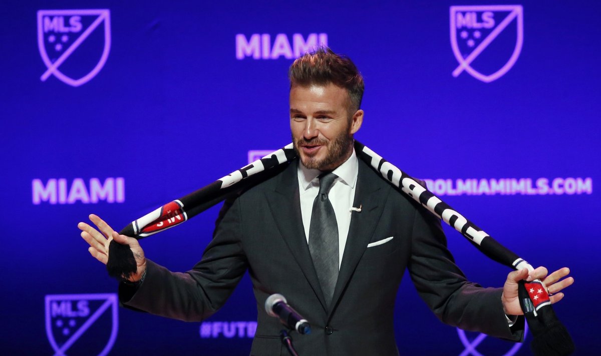 David Beckham Miami meeskonna esitlusel.