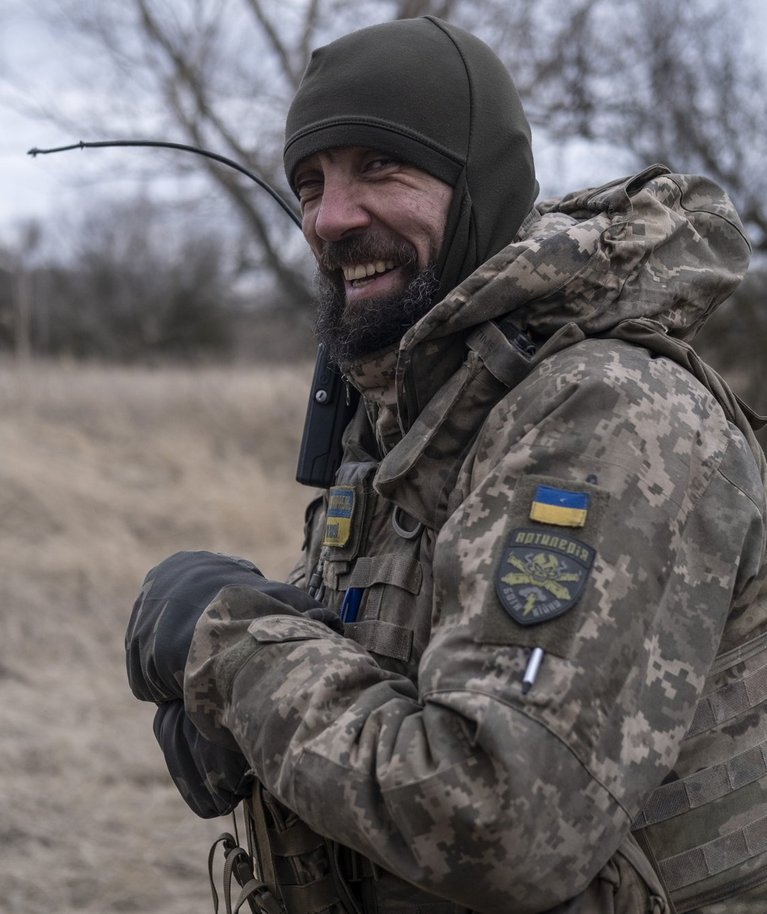 Ukraina sõdur Donetski rindel. Foto on tehtud 2. märtsil 2023.