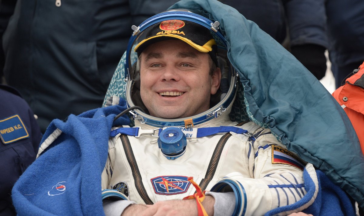 Maksim Surajev 2014. aastal pärast ISS-ilt naasmist