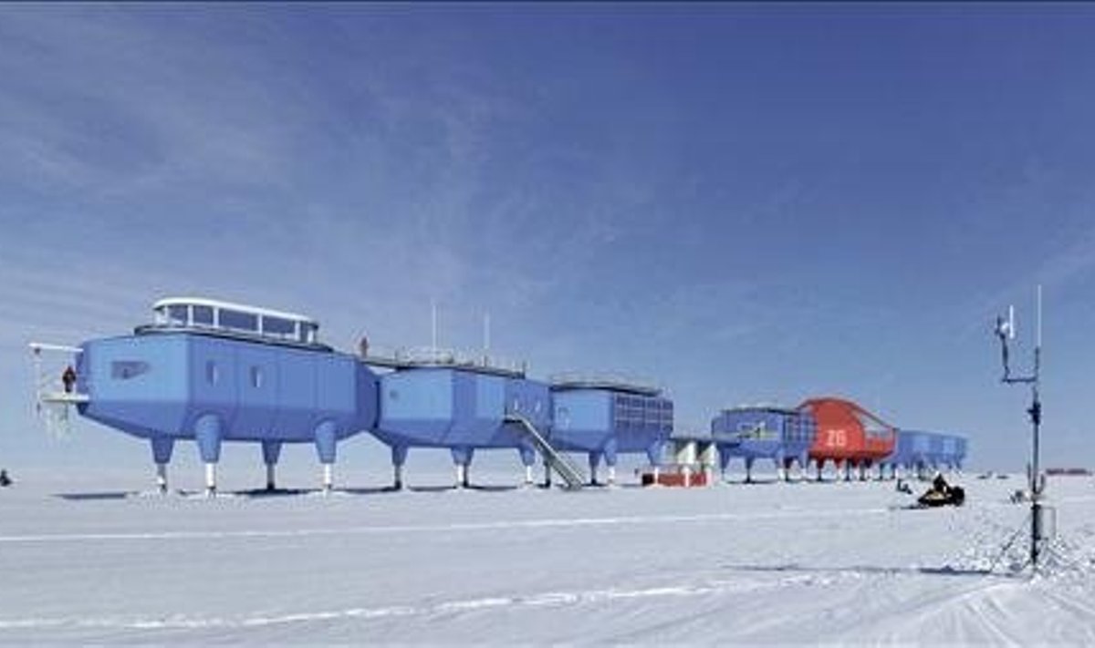 Brittide Halley VI nimeline uus põlve polaarjaam on ilmastikuga parfemini kohandatud. Foto British Antarctic Survey