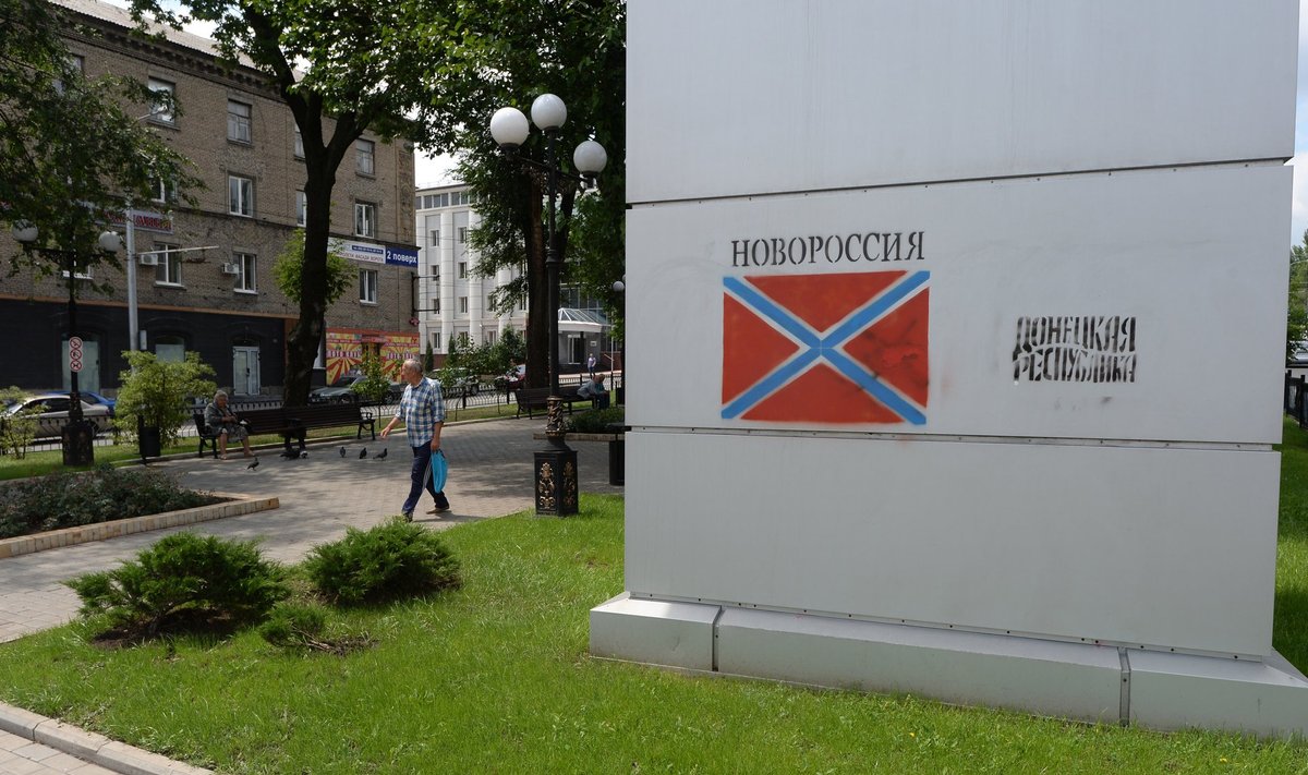 "Novorossija" lipu joonistus Donetskis.