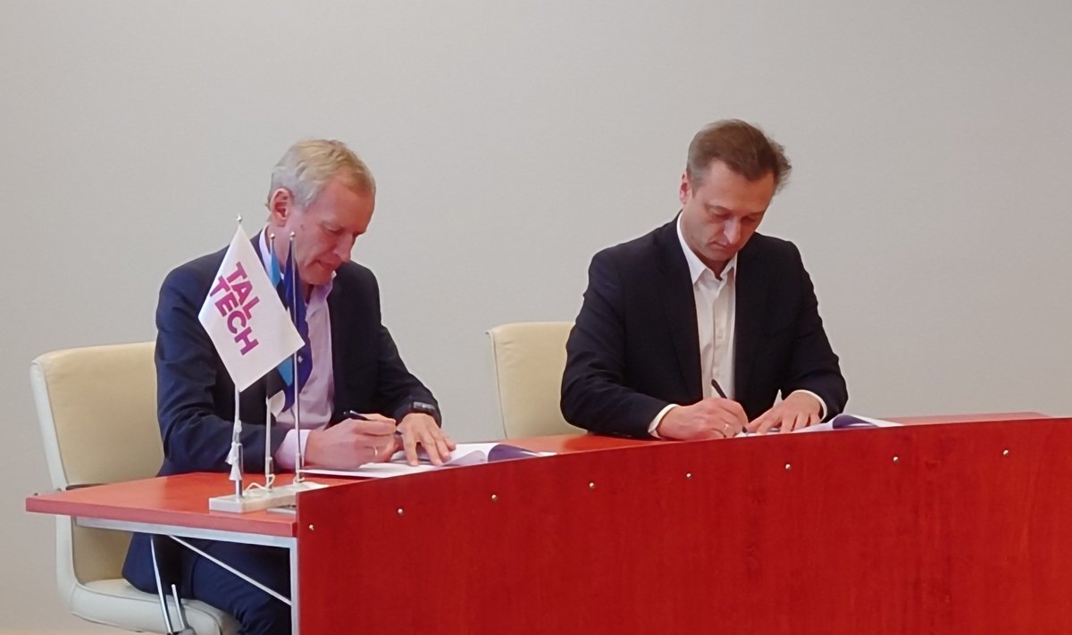 Tehnikaülikooli rektor Tiit Land ja Kerogen OÜ juhatuse esimees Igor Kond allkirjastasid täna uue koostööleppe