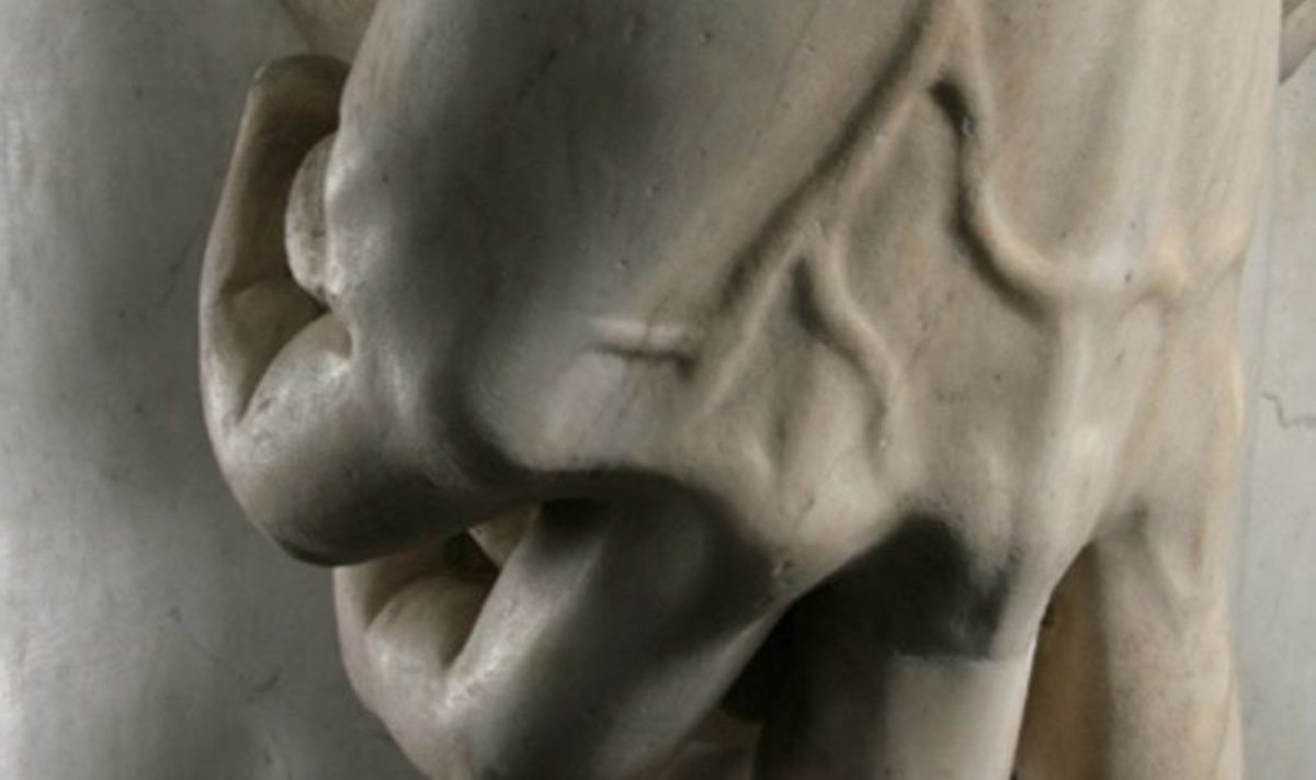 Michelangelo Taaveti parem käsi. Foto: Sergio Risaliti/Serge Dominge 