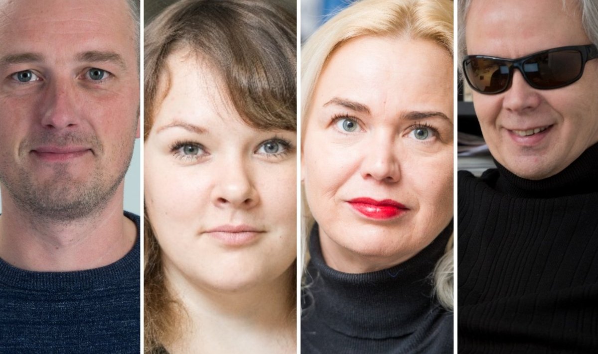 Ajakirjanikud Mikk Salu, Laura Mallene, Kärt Anvelt ja Madis Jürgen
