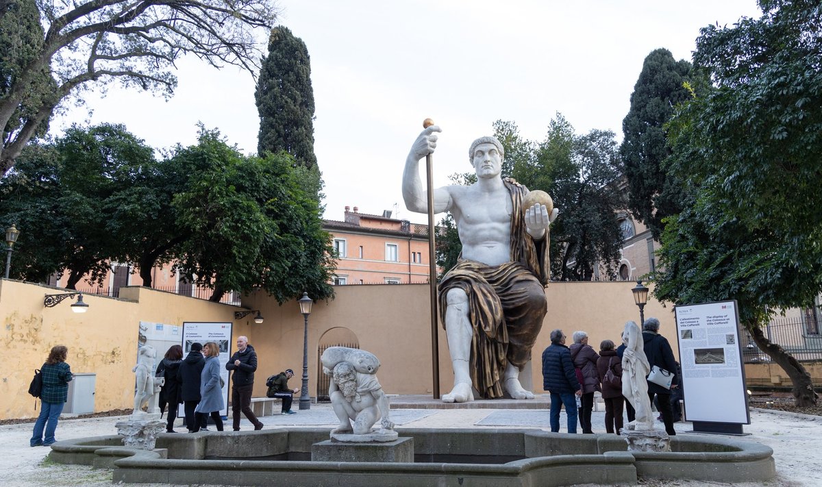 Italy: Reconstruction of colossal statue of Constantine