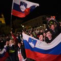 FOTOD ja VIDEOD | Sloveenia korvpallikoondis jõudis juubelduste saatel kodumaale