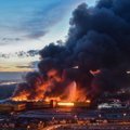 ФОТО И ВИДЕО: Пожар века в Москве: рынок ”Синдика” рушится, возможен поджог